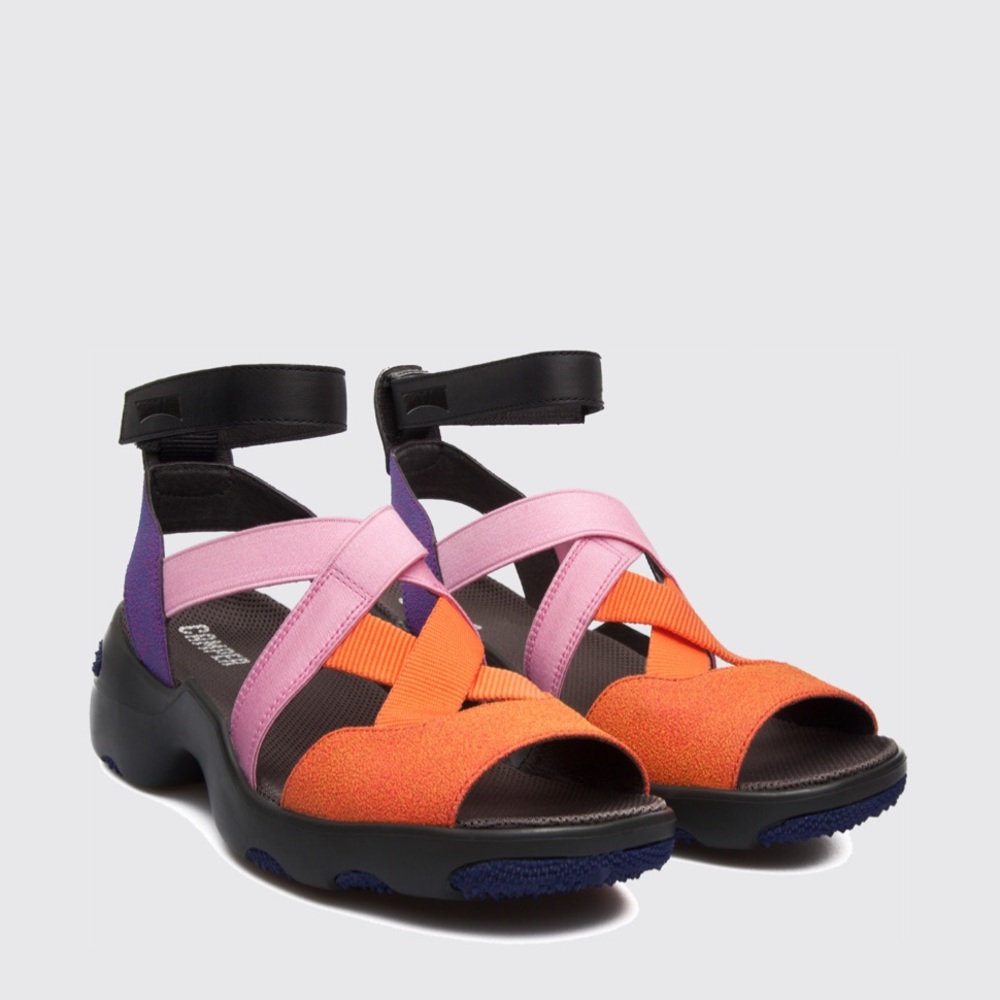 Camper GMA GEMMA multicolor sandals size 41 pink orange super lightweight